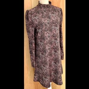 So Paisley Grey, Pink & Black Dress - EUC